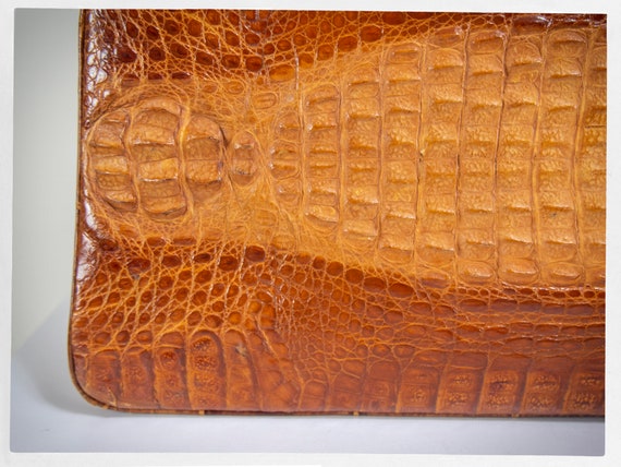 Retro 40s Purse, 50s Leather Purse, Top Handle Pu… - image 2