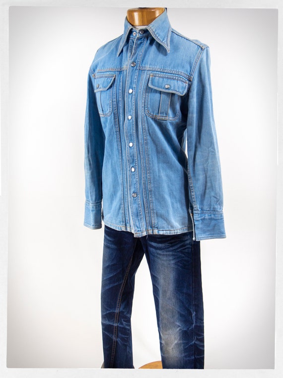 Vintage 70s Jacket, 70s Denim Jacket, Vintage Den… - image 2