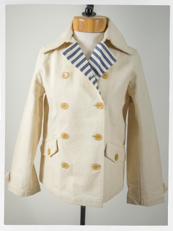 Retro Chore Jacket , Sailor Blazer, French Chore … - image 2