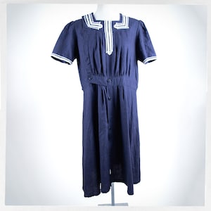 Repro 30s Cotton Dress, Vintage Dress, Victorian Fashion, Vintage Fashion, Reproduction 20s Dress, Edwardian Swimwear, 20s Workwear Dress
