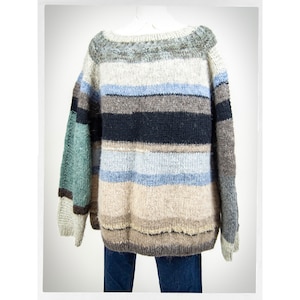 Hand Knit Mohair Wool Pullover, Vintage Fashion, Oversized Wool Jumper, Boho Fashion, Street Fashion, Hippie Fashion, Huge Wool Sweater