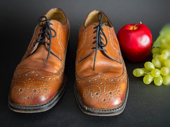 Vintage 70s Shoes, 80s Gentlemen's Shoes, BROGUE Men'… - Gem