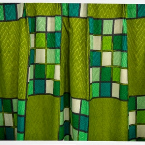 Vintage 70s Curtain, Mid Century Fabric, 60s Abstract Curtain, Mid Century Decor, Vintage Curtain, 70s Modern Curtain, Retro 60s Fabric