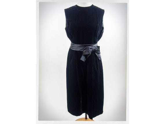 Vintage 60s Dress, 70s Velvet Dress, HELEN HOWELL… - image 1