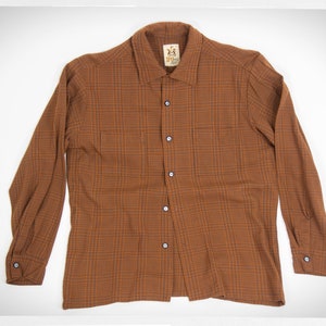 Retro 60s  Shirt, Rockabilly Fashion, Vintage 60s D&#39;ORO Shirt, D&#39;ORO Plaid Shirt, Boho Fashion, Vintage Fashion, Men&#39;s Vintage  Fashion