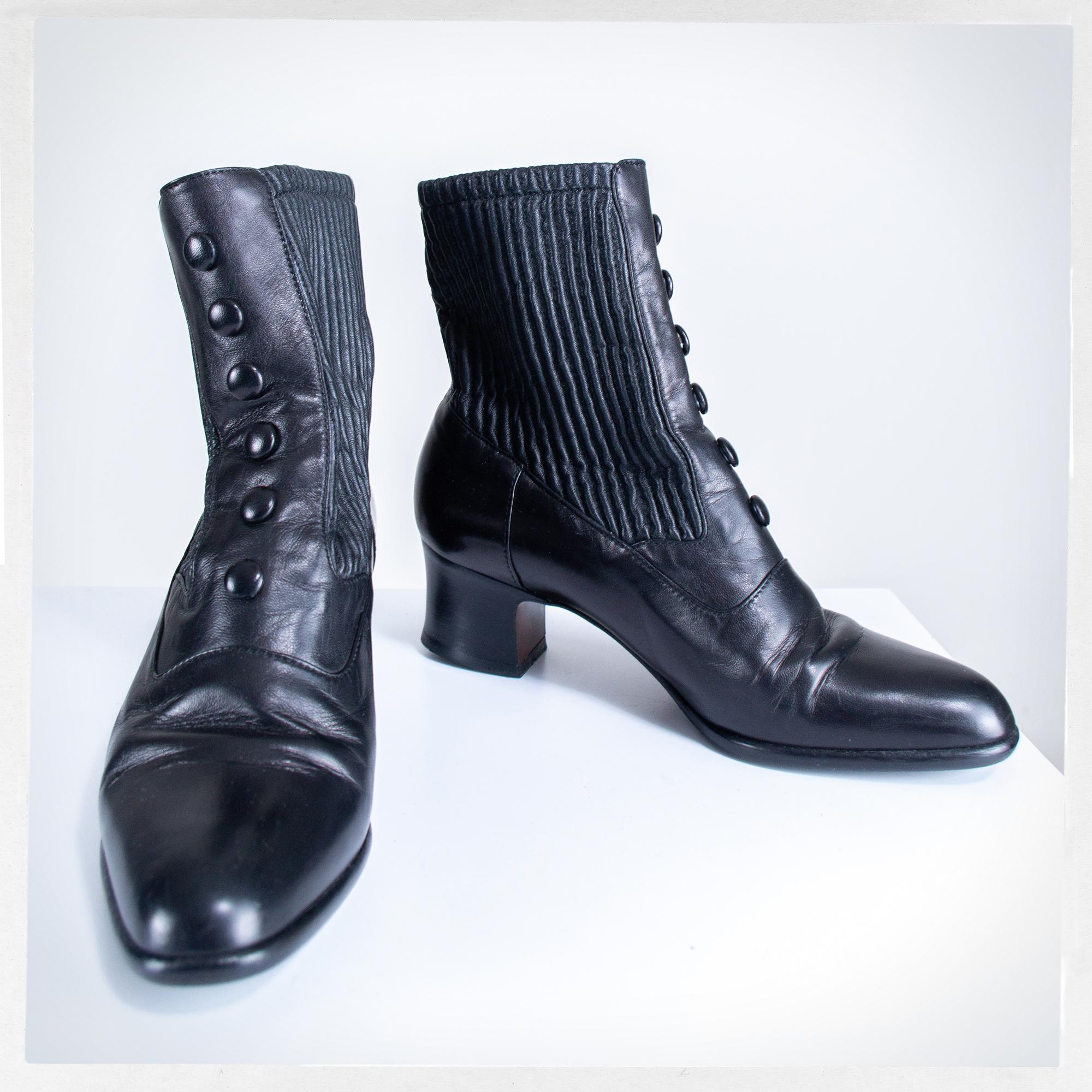 Bottines Cuir Rustique Vintage Femme Noble Outfitters - Taille 37/UK4 - Style Cowboy Usé
