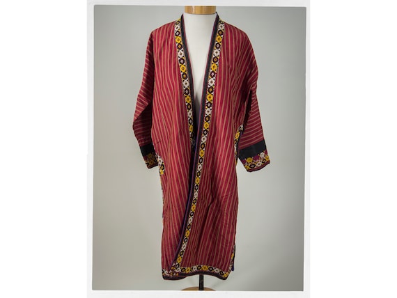 Antique Silk Coat, "Turkoman" Embroidered Ethnic T