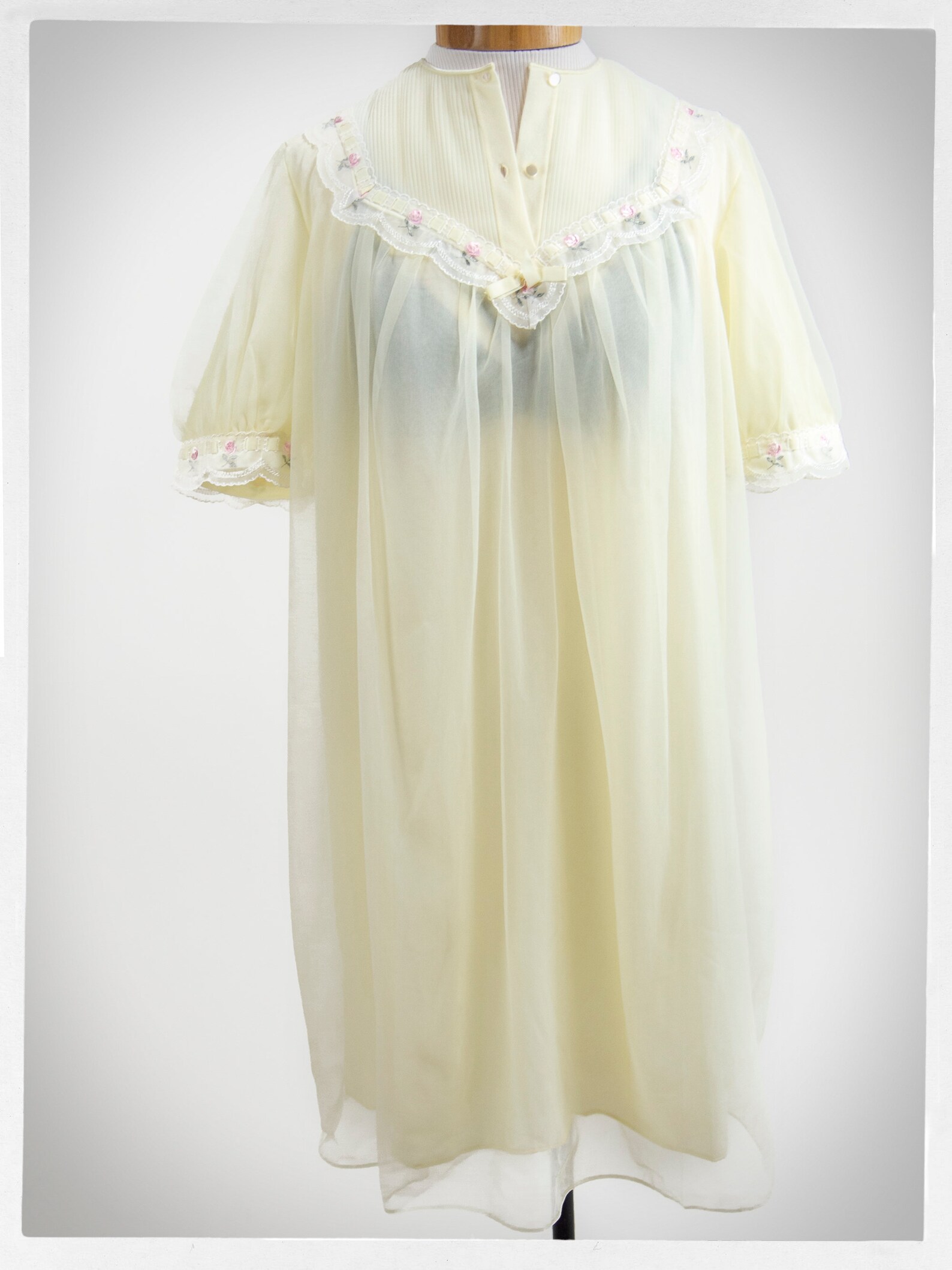 Vintage 70s Nightgown 60s Chiffon NEGLIGEE 60s Baby Doll | Etsy