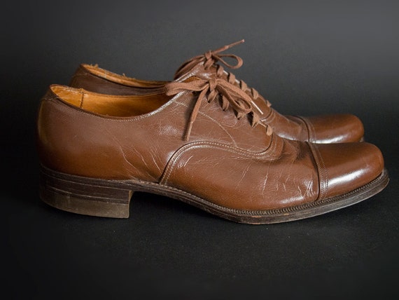 Vintage 40s Shoes, 40s Gentlemen's Shoes, 40s Sho… - image 2