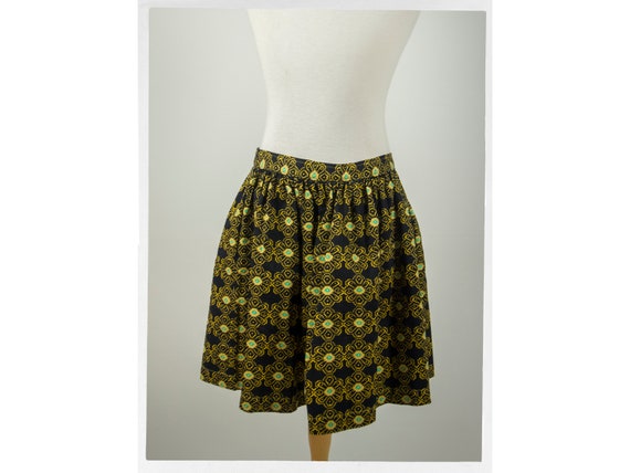 Handmade African Wax Fabric Skirt, Delightful Afri
