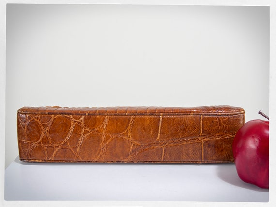 Retro 40s Purse, 50s Leather Purse, Top Handle Pu… - image 6