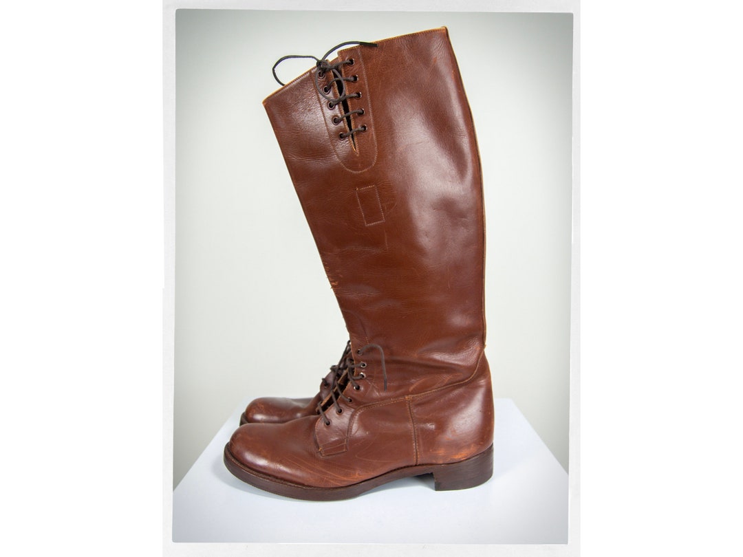 Vintage 60s Military Riding Boots, Vintage Riding Boots, Mens Vintage