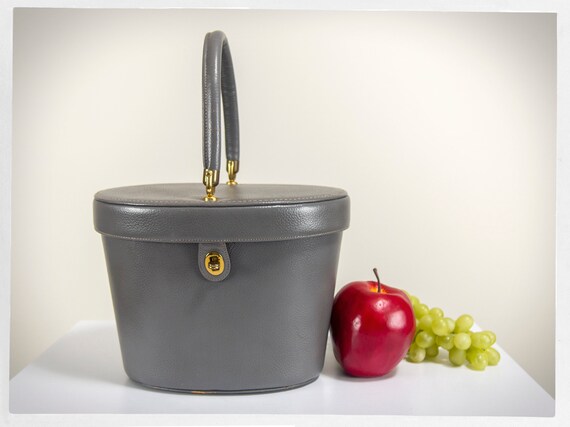 Vintage 50s Bucket Purse, Vintage Fashion, 60s Lea