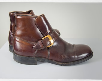 Retro 70s Chelsea Boot, Vintage Beatle Boot, 60s Oxblood Chelsea