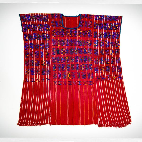 Vintage Mexican Textile, HUIPIL Tunic, Guatemalan Textile, OAXACA Tunic, HUIPIL Wallhanging, Indigenous Woven Tunic, Vintage Huipil, Hippie