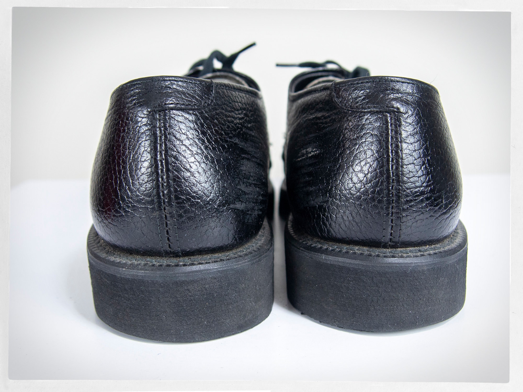 Vintage 80s Chore Shoes, 80s Work Shoes, 80s Lace up Unisex Shoes