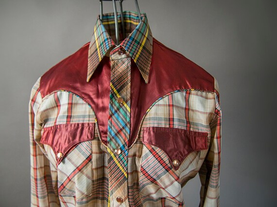 Retro 70s Shirt, 70s JOHNNY WEST Shirt, Men's Wes