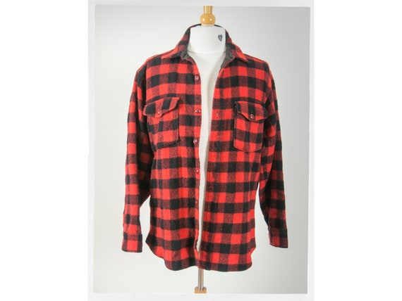 Vintage 60s Wool Jacket ,"WOOLRICH" Buffalo Plaid