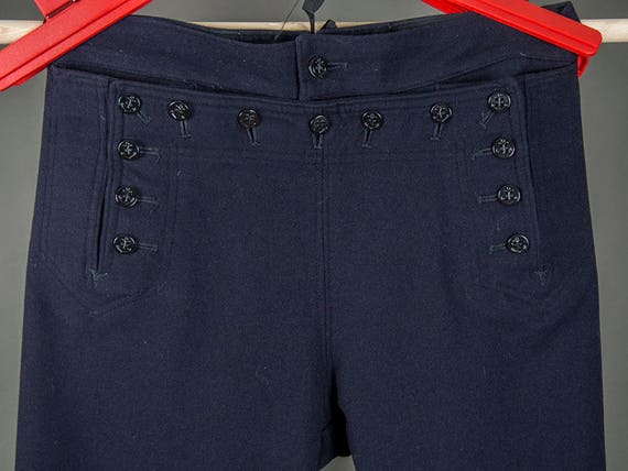 Retro 60s Sailor Pants, 70s Wool Sailors Pants, 60