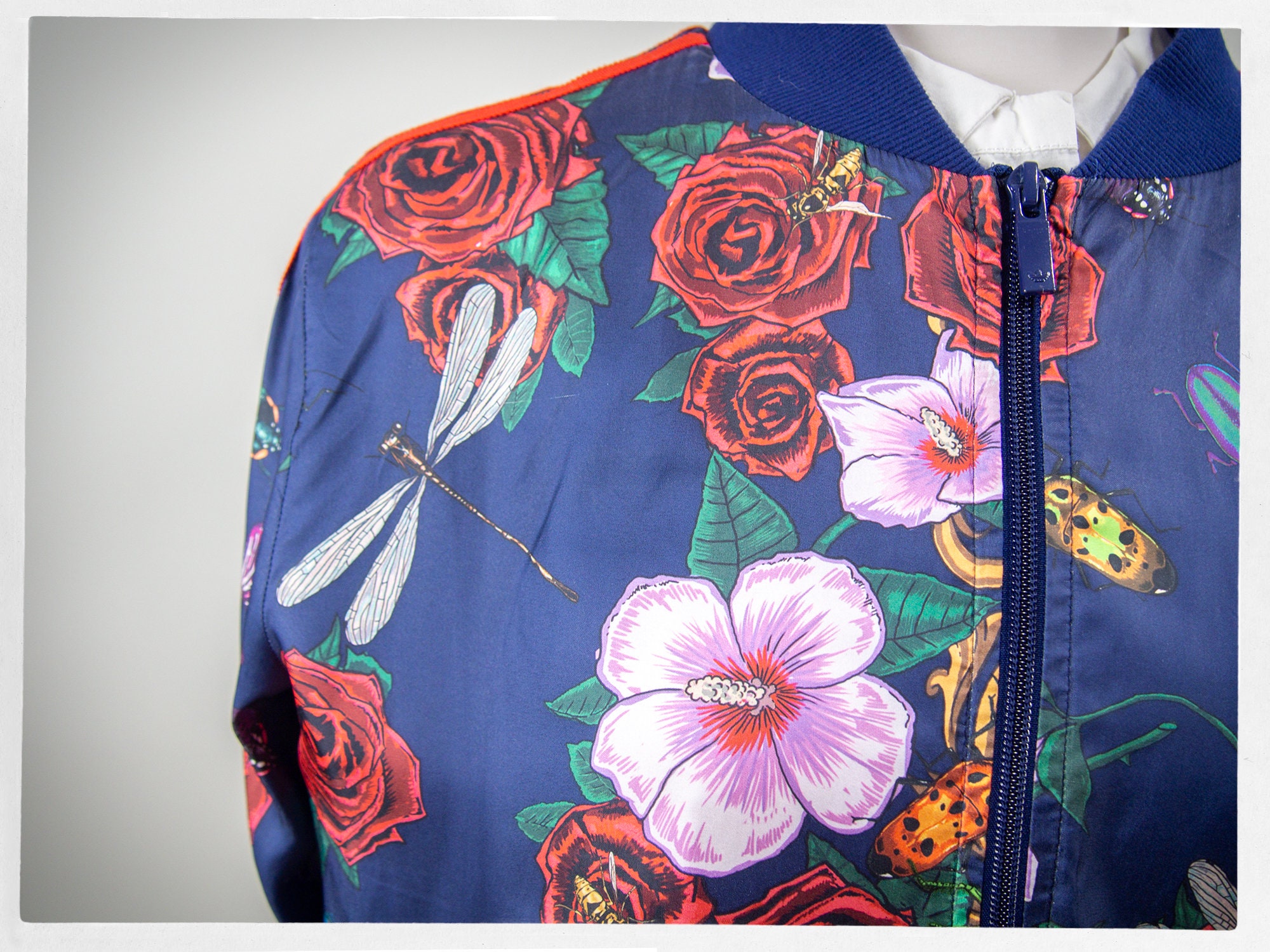 Rita Ora for Adidas Track Jacket — Floral Insect Print Windbreaker