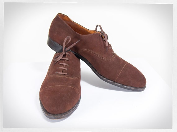 Vintage 50s Shoes, 60s Cap Toe Shoes, 50s Brown S… - image 1