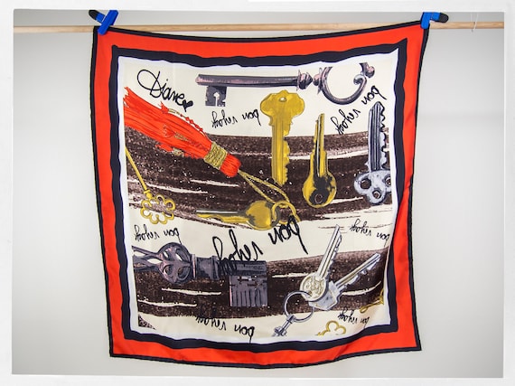 Retro Silk Scarf, Retro Diane Von Furstenberg Scar