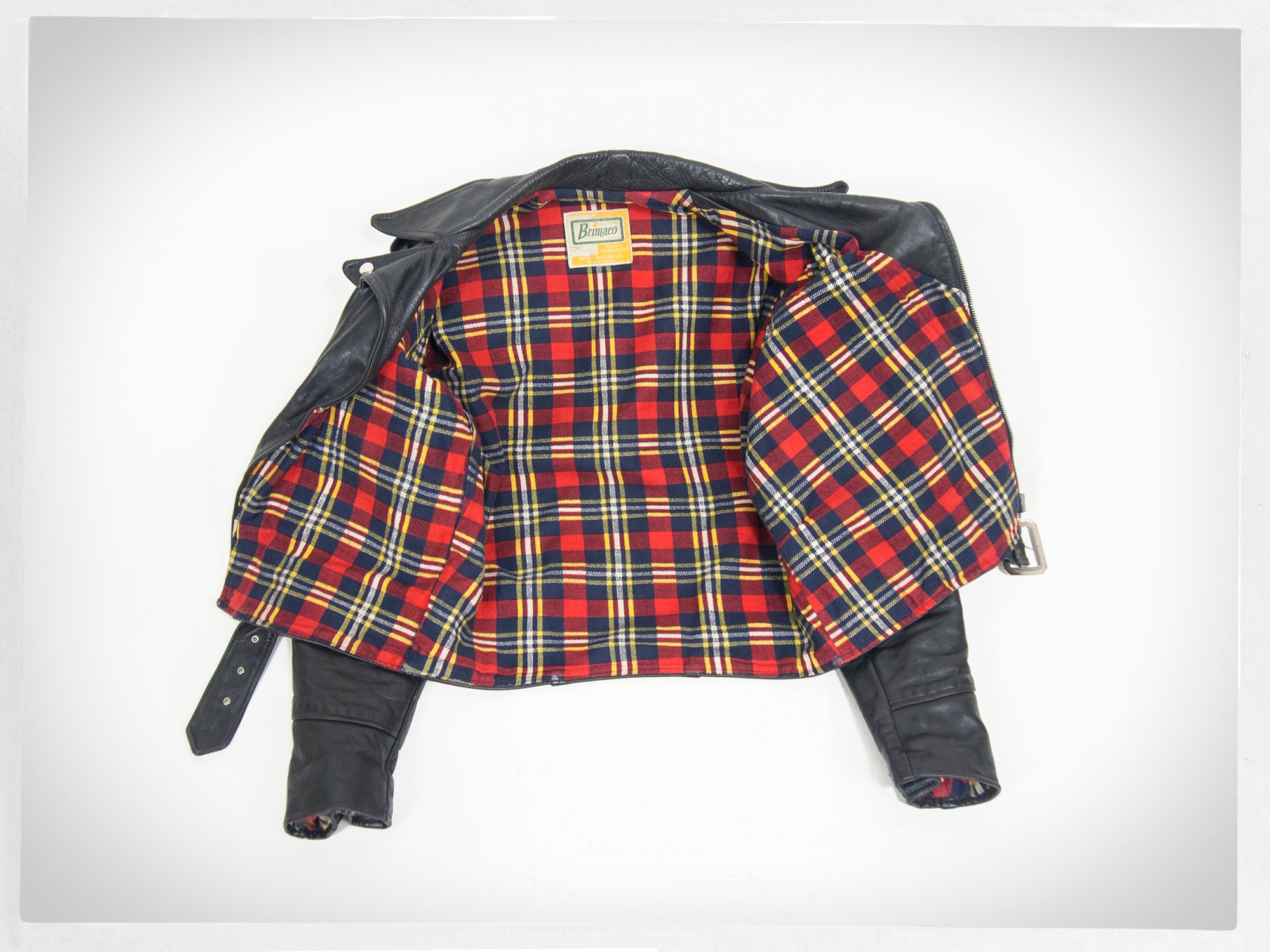 80s-90s SKOOKUM/Melton&Leather Stadium Jacket/Made in USA/38