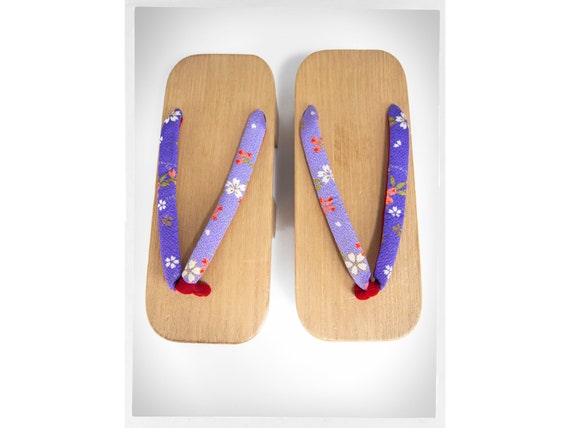 Retro Japanese Flip Flops, Japanese Wooden Geta, … - image 1