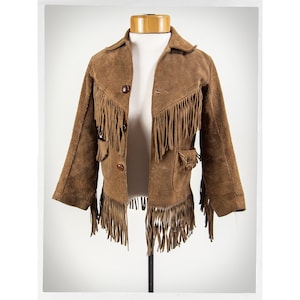 Vintage 70s Cowboy Fringe Jacket, 80s Western Jacket, Suede Fringe Coat, Rockabilly Fringe Coat, Vintage Fashion, Western Fashion
