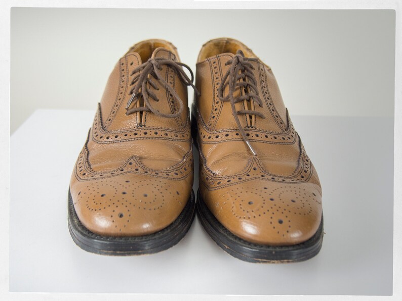 Vintage Brogue Shoes Ladies 10.5 English Shoes Retro | Etsy