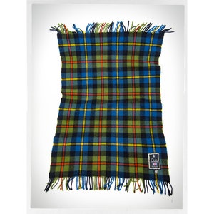 Vintage 90s Wool Wrap, Made in Great Britain, Wool Plaid Scarf, Royal Scot Clan Wrap, Large Plaid Wrap, Vintage Fashion, Vintage Plaid Wrap