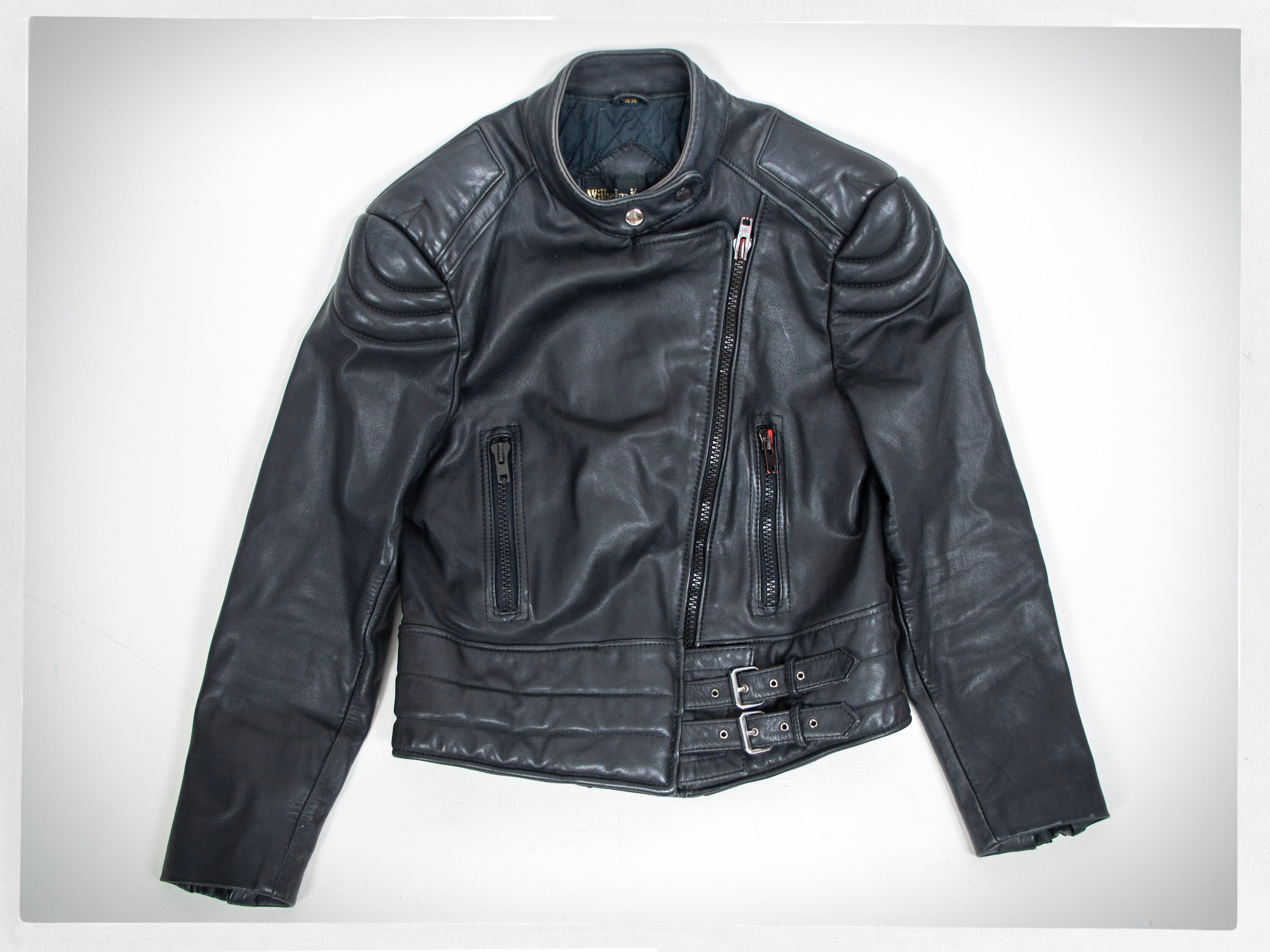 Retro 90s Leather Cafe Jacket, 80s Motorcycle Jacket, Rockabilly