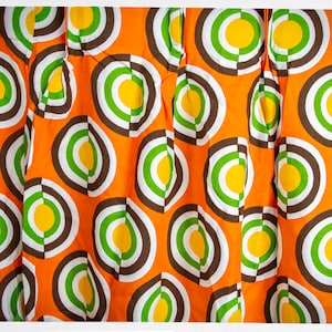 Retro 70er Jahre Vorhänge, 70er OP ART Vorhänge, 60er Jahre geometrische Vorhänge, Mid Century Dekor, 60er Jahre Op Art Vorhänge, Verner Panton Stil, Fensterabdeckungen