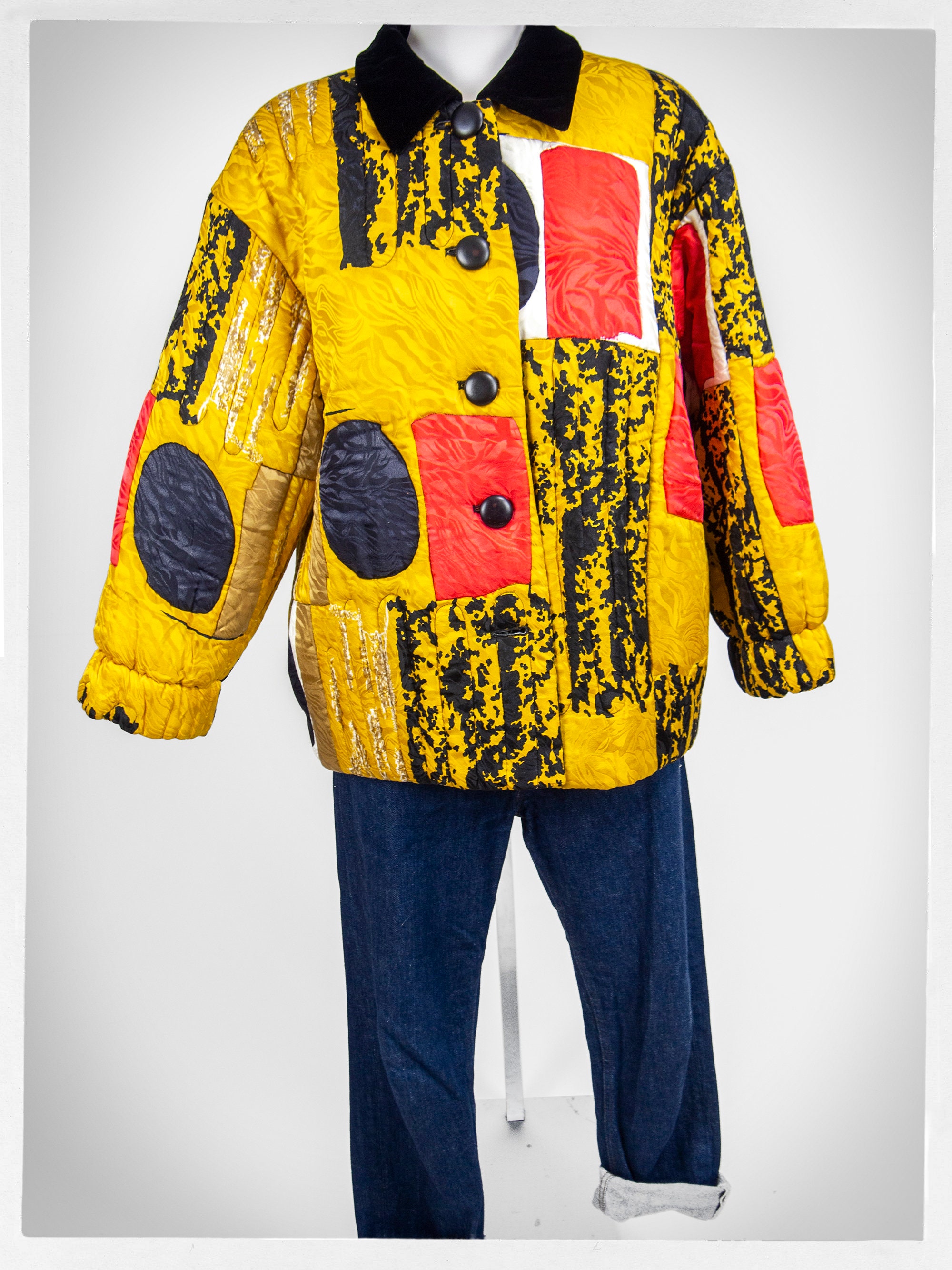 seya.】PUFFY SHIRT BLOUSON SILK DENIM