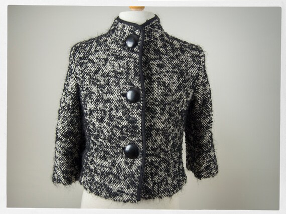 50's Style Jacket, 50s Elegant Jacket Wool Mohair,