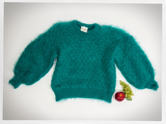 80s Knit Mohair Sweater, Luscious Mohair Sweater,