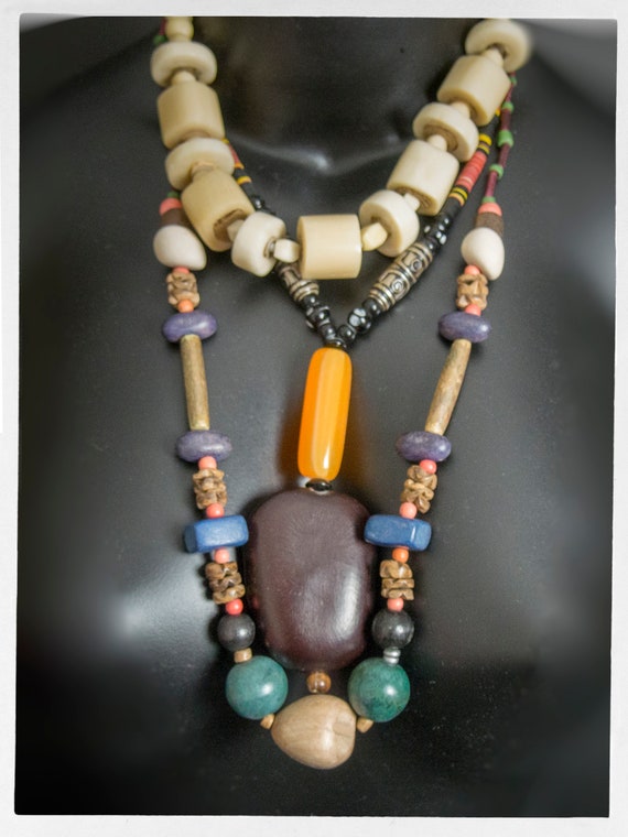 Vintage 90s Necklaces, Tribal Necklaces, Handcraf… - image 2