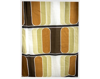 Vintage 60s Mod Geometric Curtains — Danish Modern Drapes, Riverdale, Set of 2