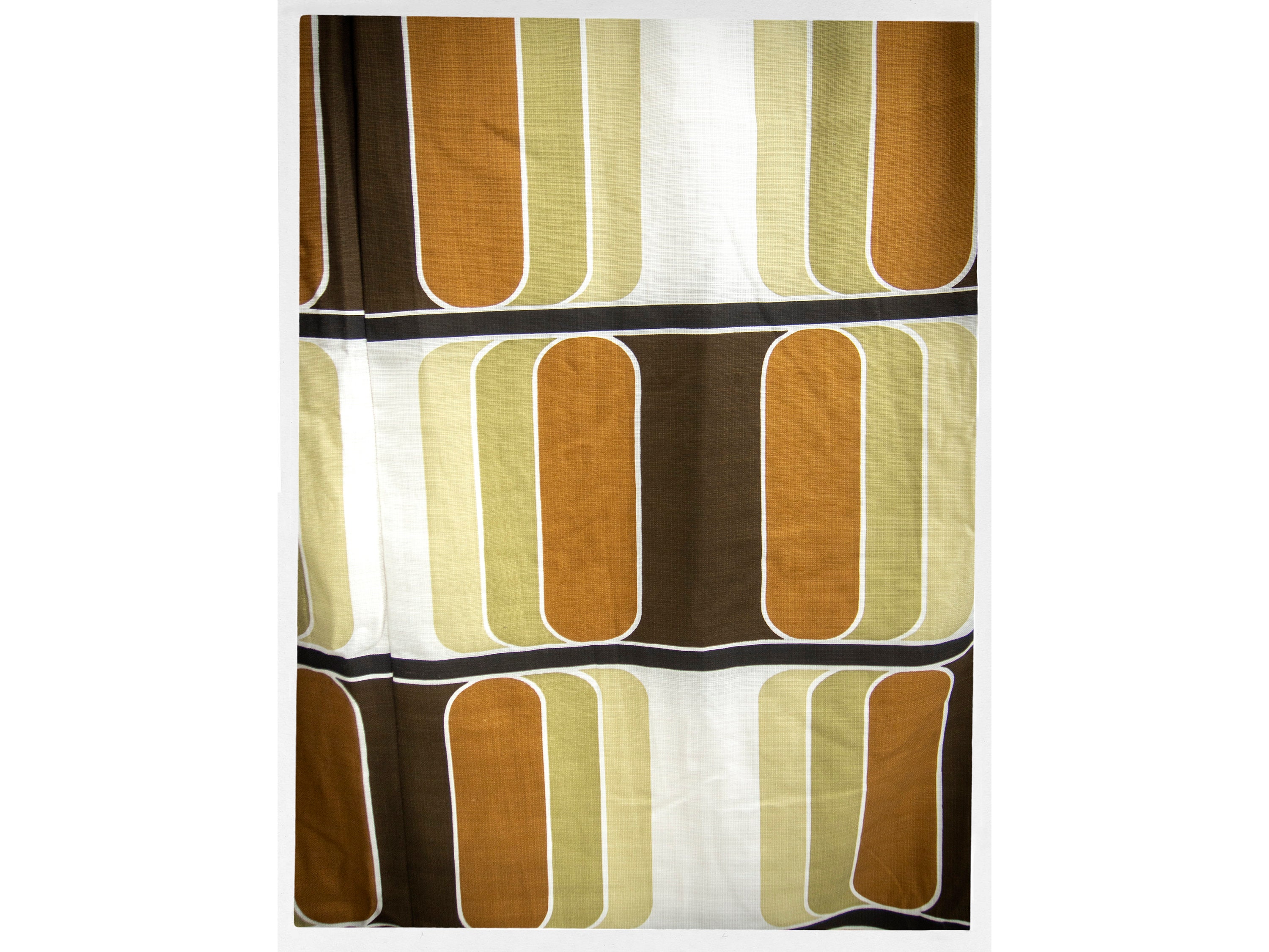 Retro 60s Curtains, 70s OP ART Curtains, 60s Danish Modern Drapes, Mid ...