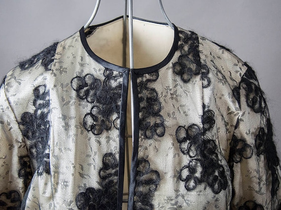 Vintage 50s Silk Jacket, 60s Cocktail Jacket, Sil