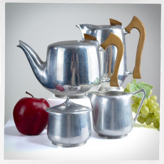 vintage 40-50's◆ロベール・ピコ/テリーヌポット Vintage 40s Tea Set, 40s PICQUOT WARE, 40s British Tea Pot Cream