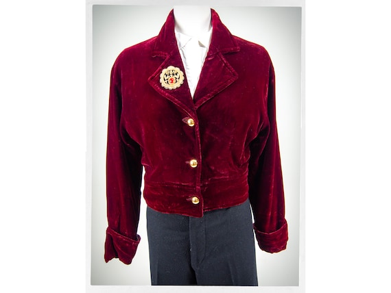 Retro 90s Velvet Jacket, Burgundy Jacket, Cocktail Jacket, Vintage Fashion, Boho Chic Fashion, Romantic Fashion, Silky Velvet Jacket, Y2K