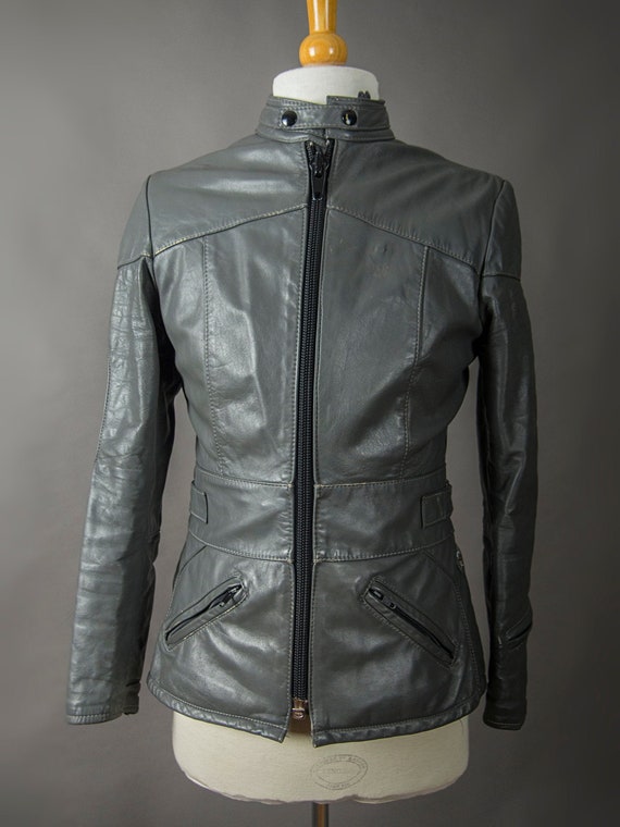 Vintage 60s Motorcycle Jacket, 70s Cafe Racer Jacket, MOD