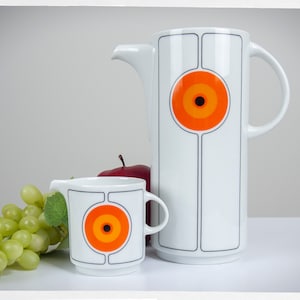 Vintage 70s Coffee Pot, Mid Century Decor, Vintage THOMAS Pot, Hans Theo BAUMANN, Barbara BRENNER, German Modern Decor, 80s Mod Kitchenware