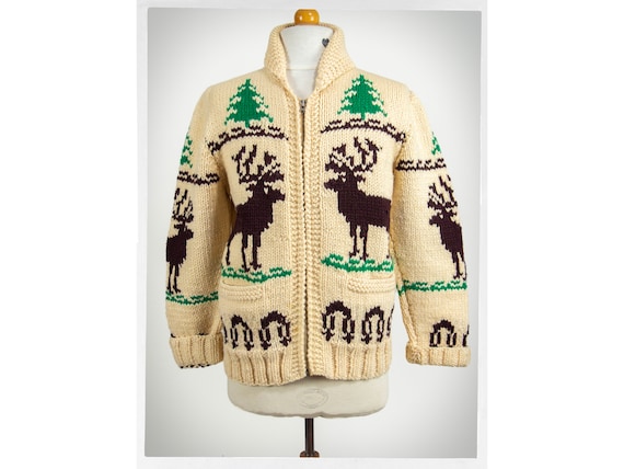 Retro 60s Sweater, Mary Maxim Cardigan, 60s Mary Maxim Jumper