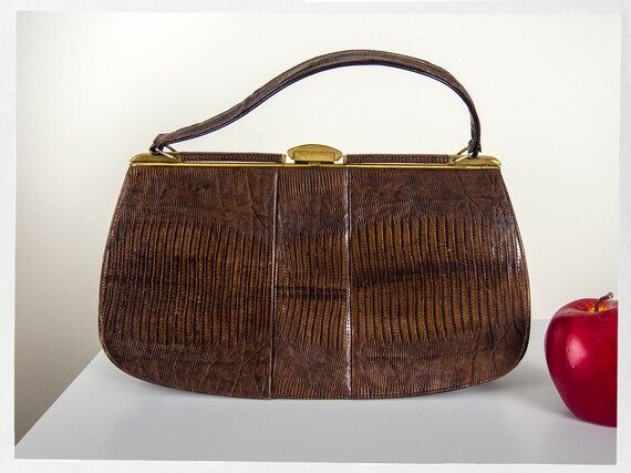 Vintage 50s Purse, 60s Vintage Handbag, 50s Kiss C