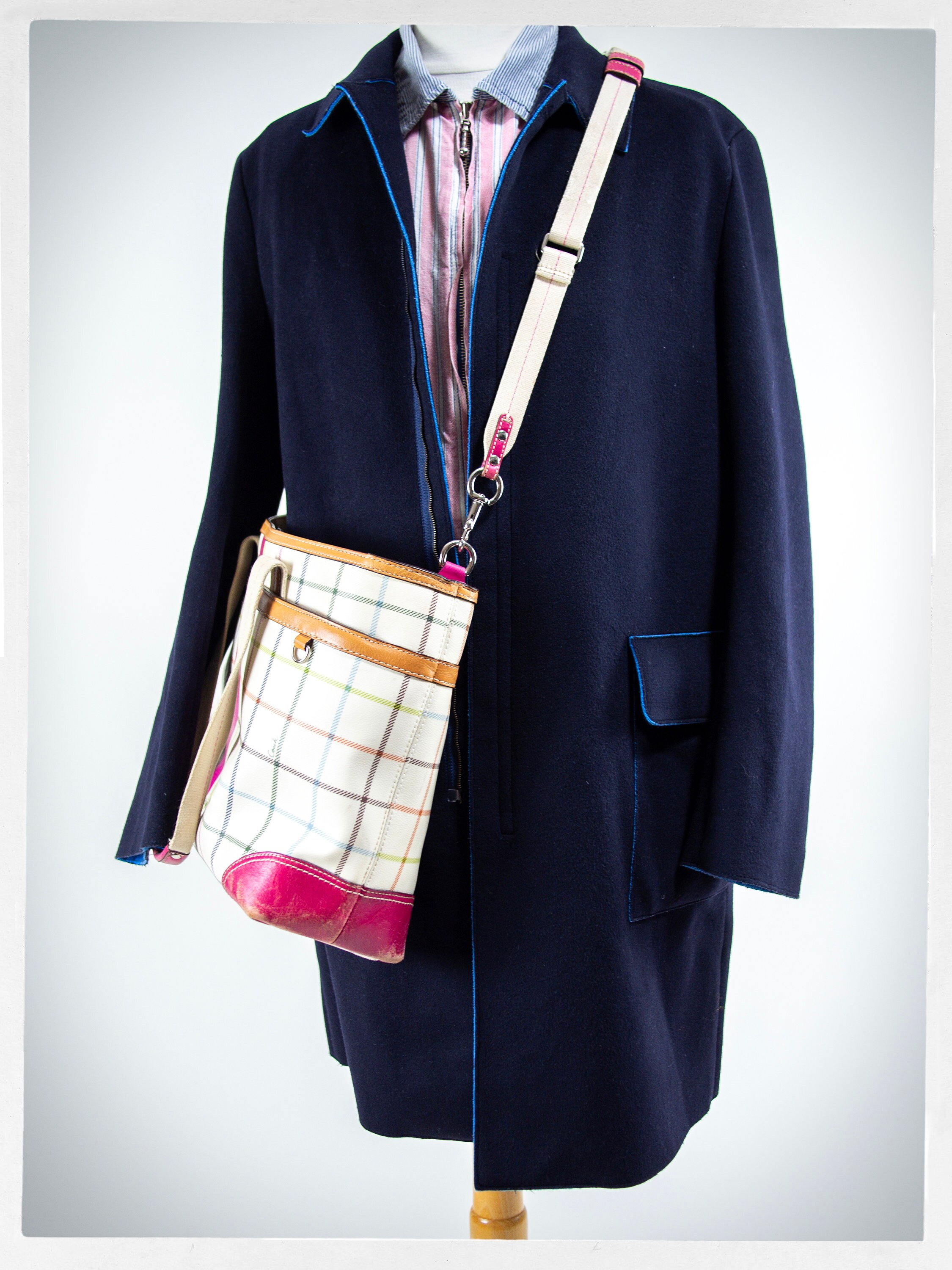 Vintage Satchel, Retro COACH Bag, Coach Plaid Purse, Retro