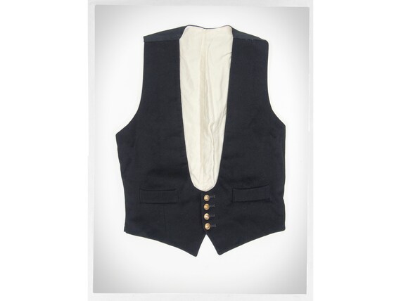 Vintage 50s Vest, 50s Tuxedo Vest, Vintage 40s Ves