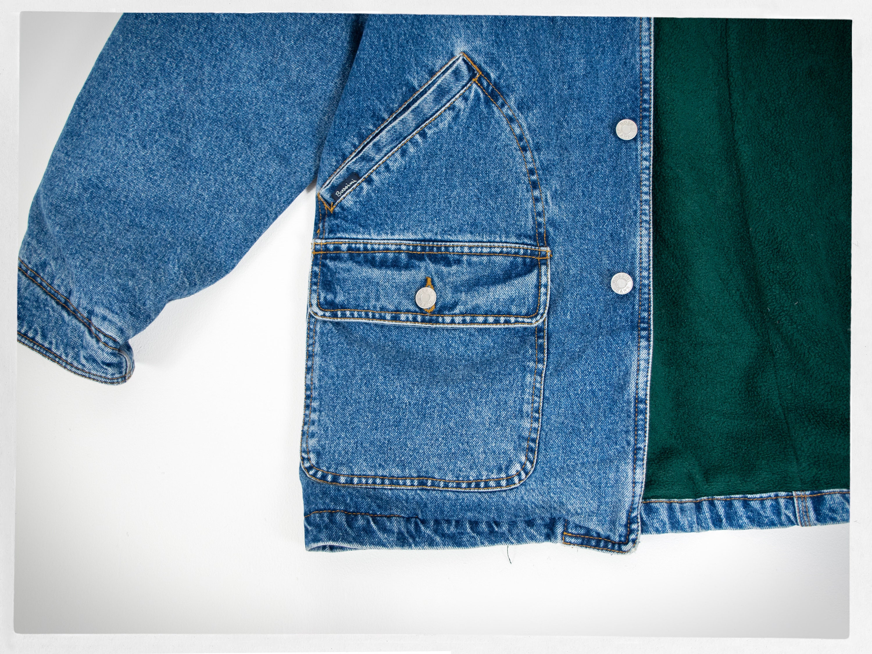Vintage 90s Jacket, Denim Workwear Jacket, 90s BOSSINI JEANS Coat