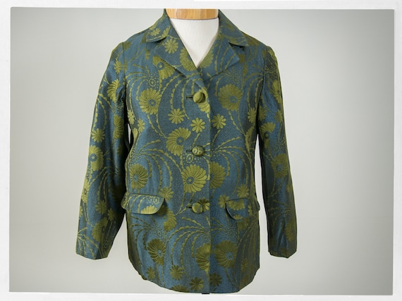 Vintage 70s Jacket, 80s Brocade Jacket, Vintage 70